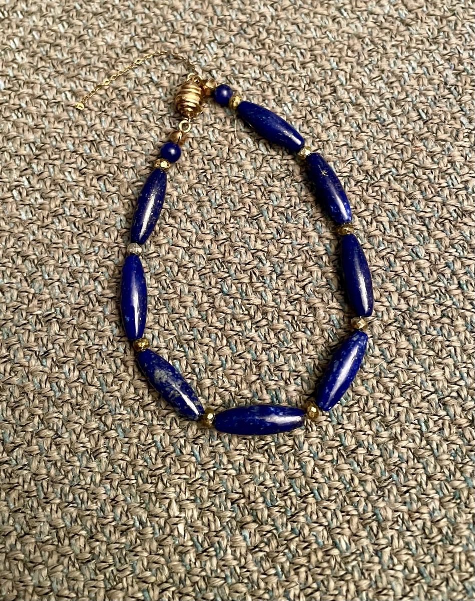 Catenine: Lapislazuli Stein Collier mit Armband – Usato da Zürich venduto da doeni95 1