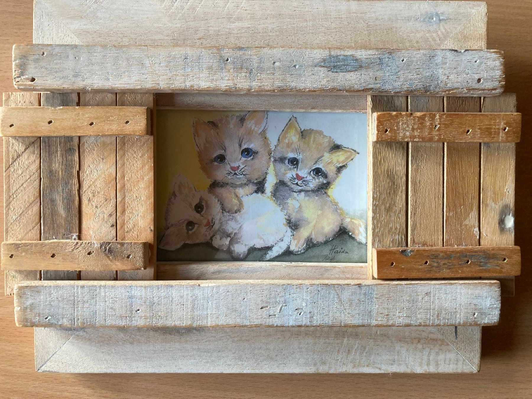 Dipinti: 2 Kunstbilder von Ida Häusermann Katzen und Pferde – Usato da Lütisburg venduto da wiesenpippau 1