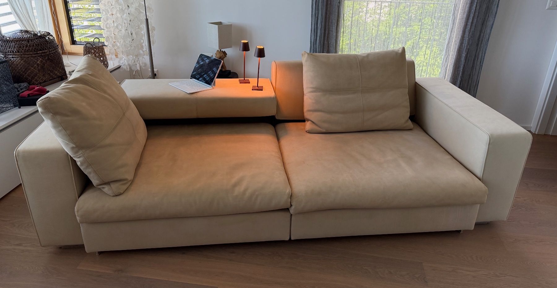 Molteni Sofas: Echtledersofa Nubuk – Gebraucht aus Kirchdorf AG von Peterhuesler 1
