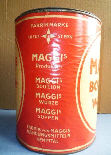 Contenitori & Simili: Blechdose MAGGI'S BOUILLON WÜRFEL 23 cm hoch – Usato da Effretikon venduto da Heimstudio 1