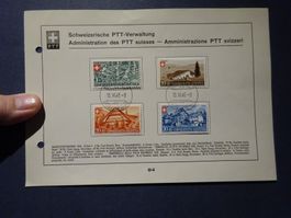 1945 Pro Patria FDC - Sammelblatt Nr. 84 mit ET-BERN