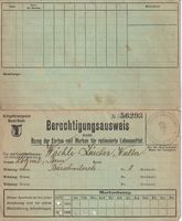 Posten Basel, Lebensmittelkarte 1918, Rationsmarken Schweiz