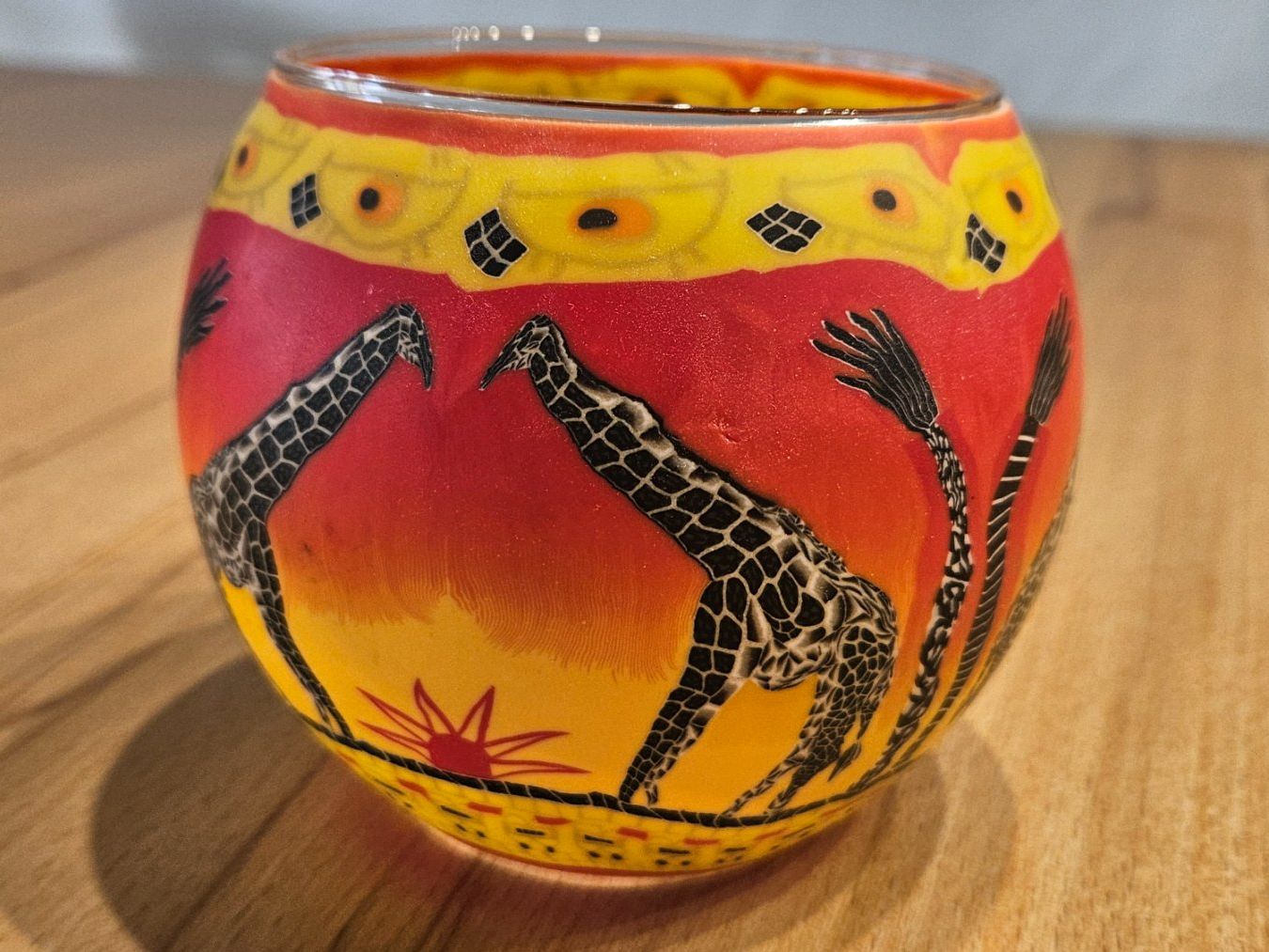 Portacandele: Teelicht, Windlicht mit Giraffendekor – Usato da Jona venduto da ASMARADO 1