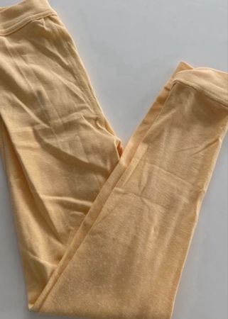 Schiesser Kinder Hose lang 140 cm gelb mit Pünktchen neu 