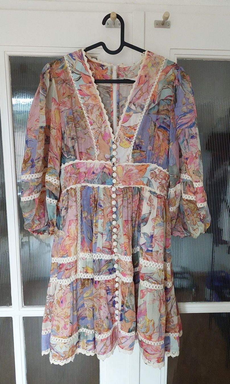 Zimmermann Vestiti: Zimmermann Kleid, Gr. 2/M, Leinen und Baumwolle – Usato da Genève venduto da latestthought 3