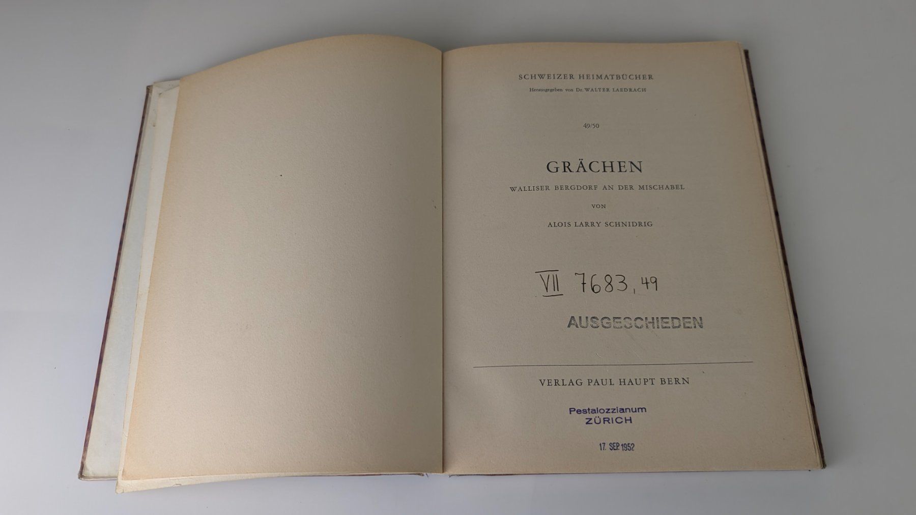 Libri: Schweizer Heimatbücher: Grächen 1952 – Usato da Zürich venduto da axolottchen 4