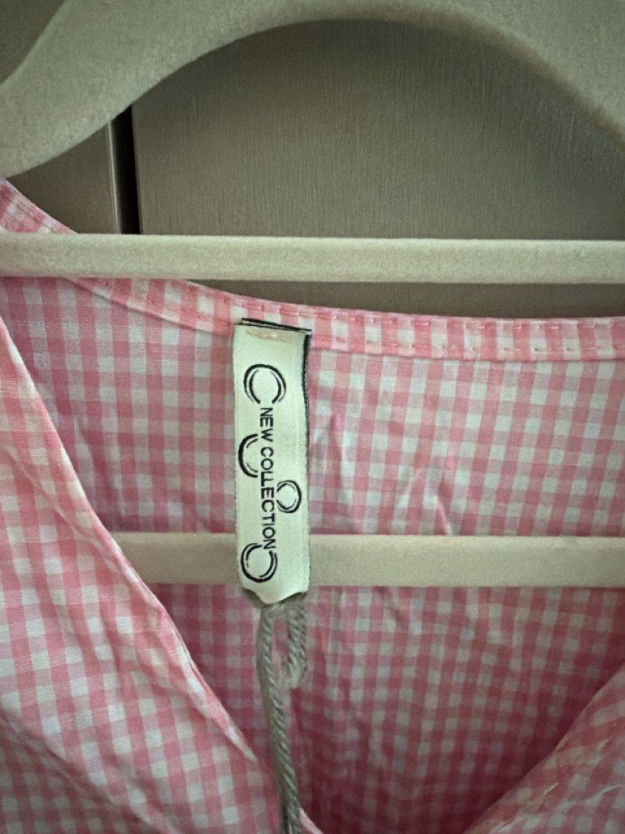 Camicette: Pink Gingham Blouse, New Collection, Size Large, Chic! – Nuovo (secondo la descrizione) da Paradiso venduto da Ixaya.studio 5