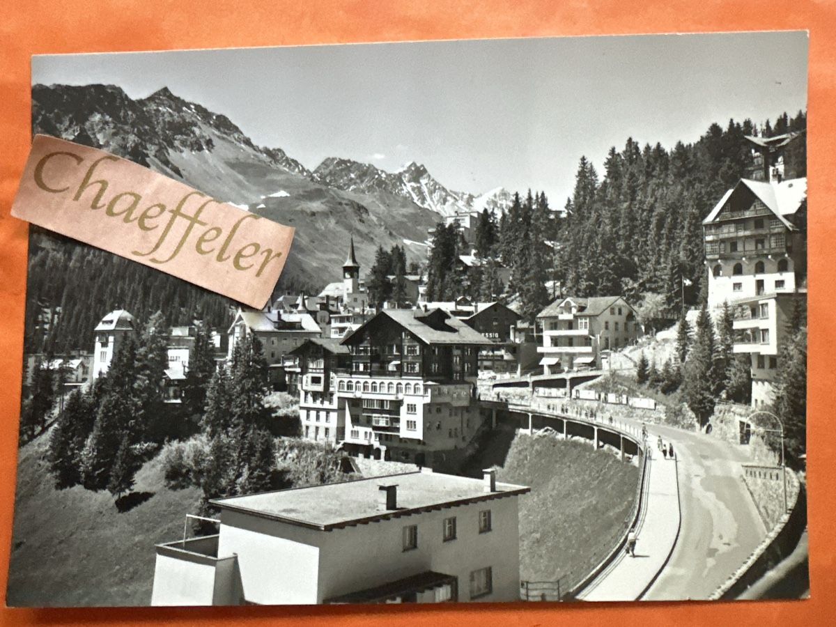Ansichtskarten: Alte Ansichtskarte Arosa Dorfstrasse. – Gebraucht aus Zürich von Chaeffeler