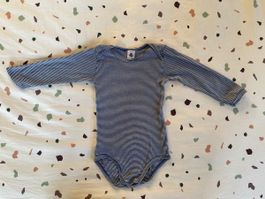 Petit Bateau Body blau gestreift, Grösse 95 