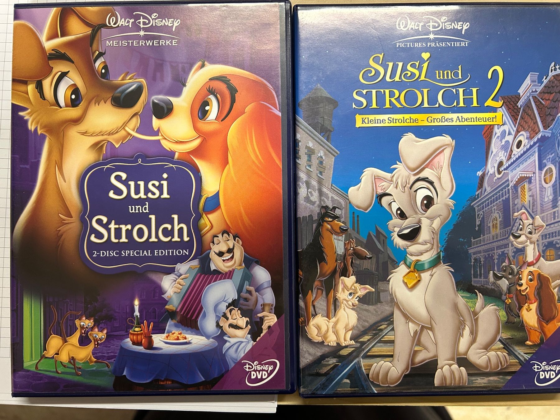 Alle DVDs: Susi und Strolch Teil 1 und 2 – Gebraucht aus Bassersdorf von Winti8406