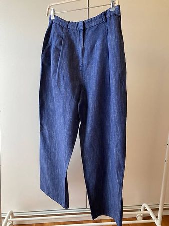 Bundfaltenhose Marks & Spencer, Gr. 44, Baumwolle/Leinen