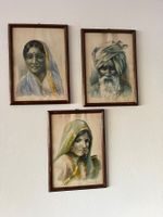 Very Vintage Portrait Painting – Signed & Dated 1930 – Frame