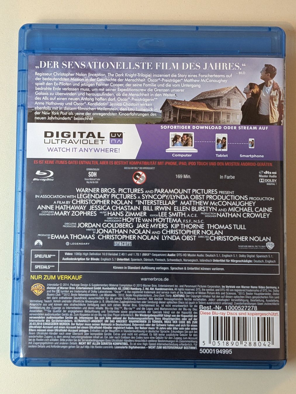 Alle DVDs: "Interstellar" von Christopher Nolan [2 Blu-rays] – Gebraucht aus Port von gecotom 1