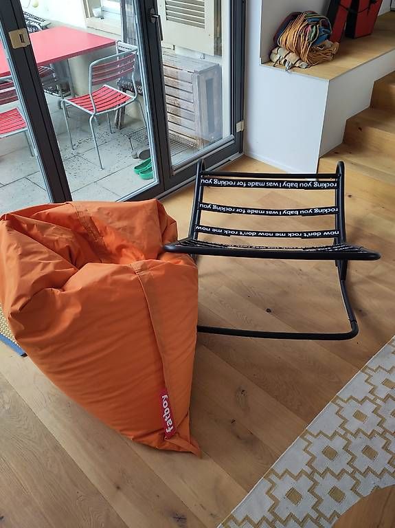 Fatboy Sessel: Grosser Fatboy Original Sitzsack mit Gestell  Orange – Gebraucht aus Buchs AG von nisp 2