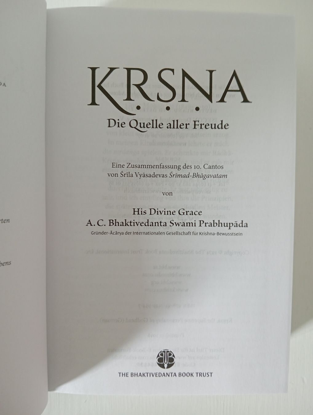 Libri: KRISNA Die Quelle aller Freude – Usato da Allschwil venduto da Evgeniia78 1