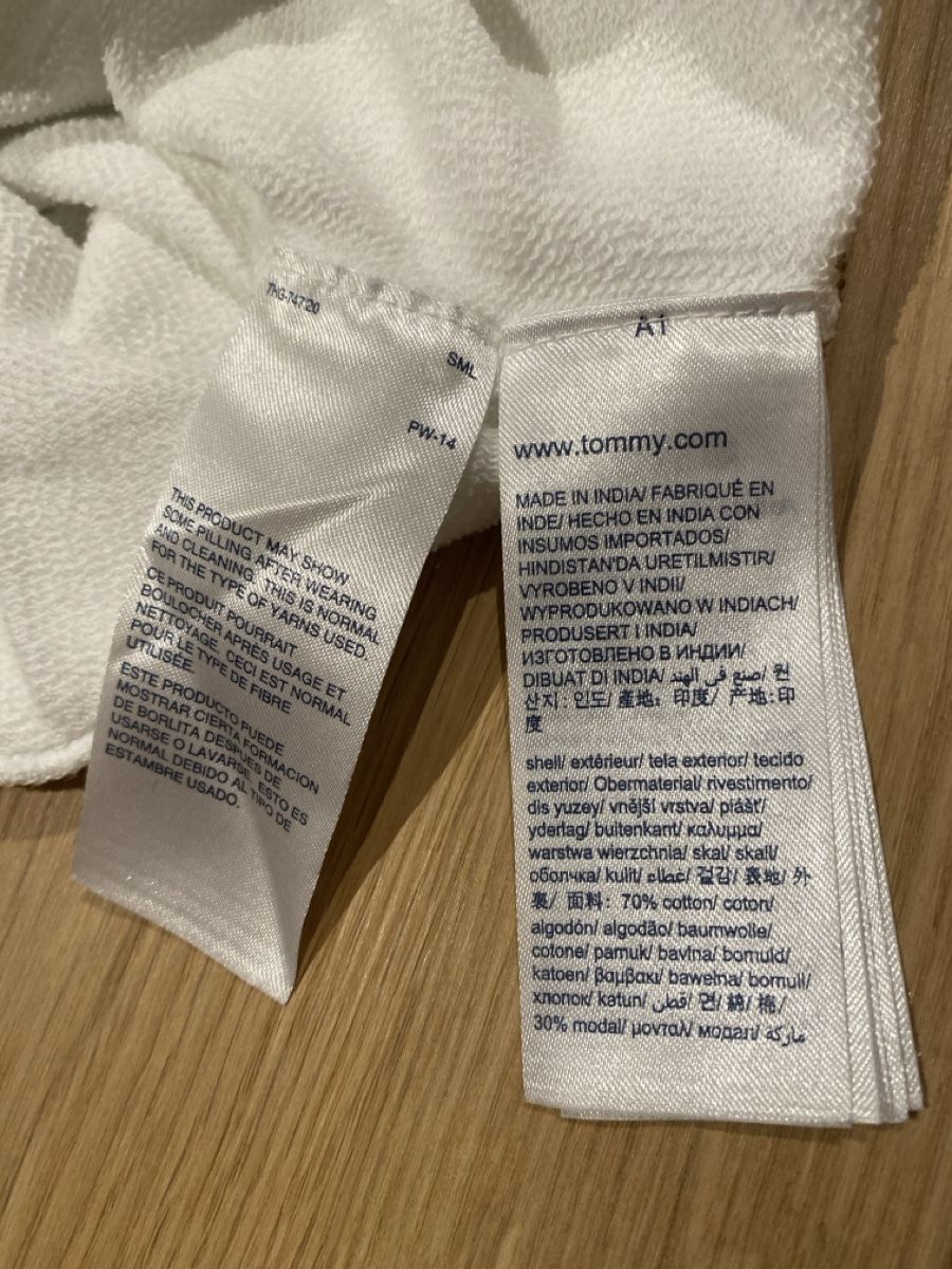 Tommy Hilfiger Pullover & Sweatshirts: Tommy Jeans White Cotton Sweatshirt, Size M – Gebraucht aus Hergiswil NW von sbrodego 3
