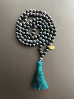 Yoga Mala Kette mit Lava Perlen Rainbow
