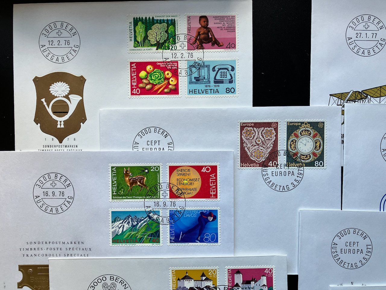 Tutti i francobolli: FDC Schweiz 1976-78 komplett – Usato da Nesslau venduto da zueri6 1