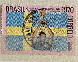 Briefmarke Brasilien Fussball Weltmeister 1970