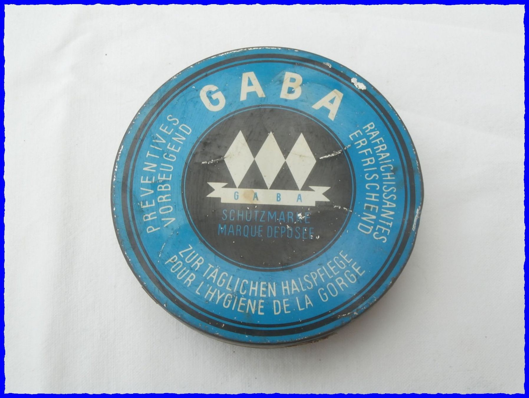 Barattoli: alte Blechdose "GABA" - 50er-Jahre - DM 10 cm – Usato da Worblaufen venduto da Re_mo81