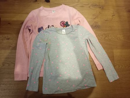 2 Mädchen Langarmshirts Gr. 170/176
