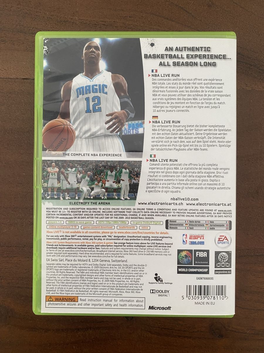 Microsoft Giochi: NBA Live 10 für Xbox 360 – Usato da Thunstetten venduto da Virus_33 2