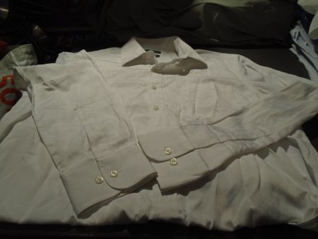 Bluse Grösse 41/42, Charles Vögele, weiss feines Strich