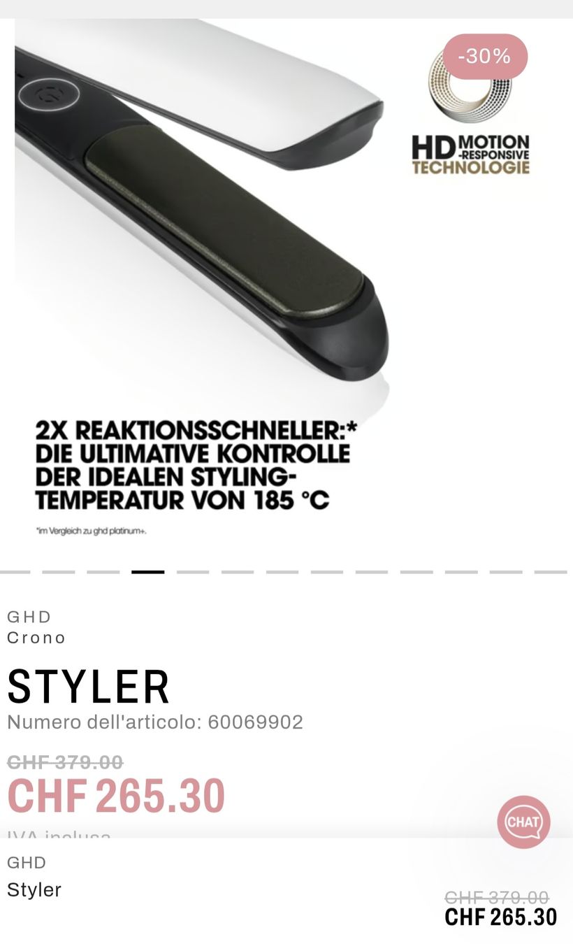 GHD Piastre & Arricciacapelli: Piastra GHD professional HD motion – Nuovo e nell'imballaggio originale da Roveredo GR venduto da Anna3007 4