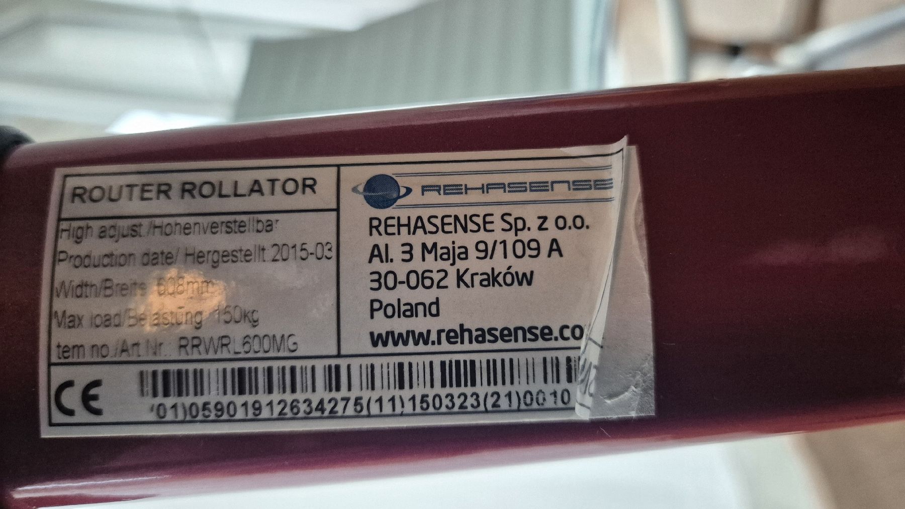 Ausili per la deambulazione: Rollator Rehasense Router Leichtgewichtrollator – Usato da Bottmingen venduto da csc11 4
