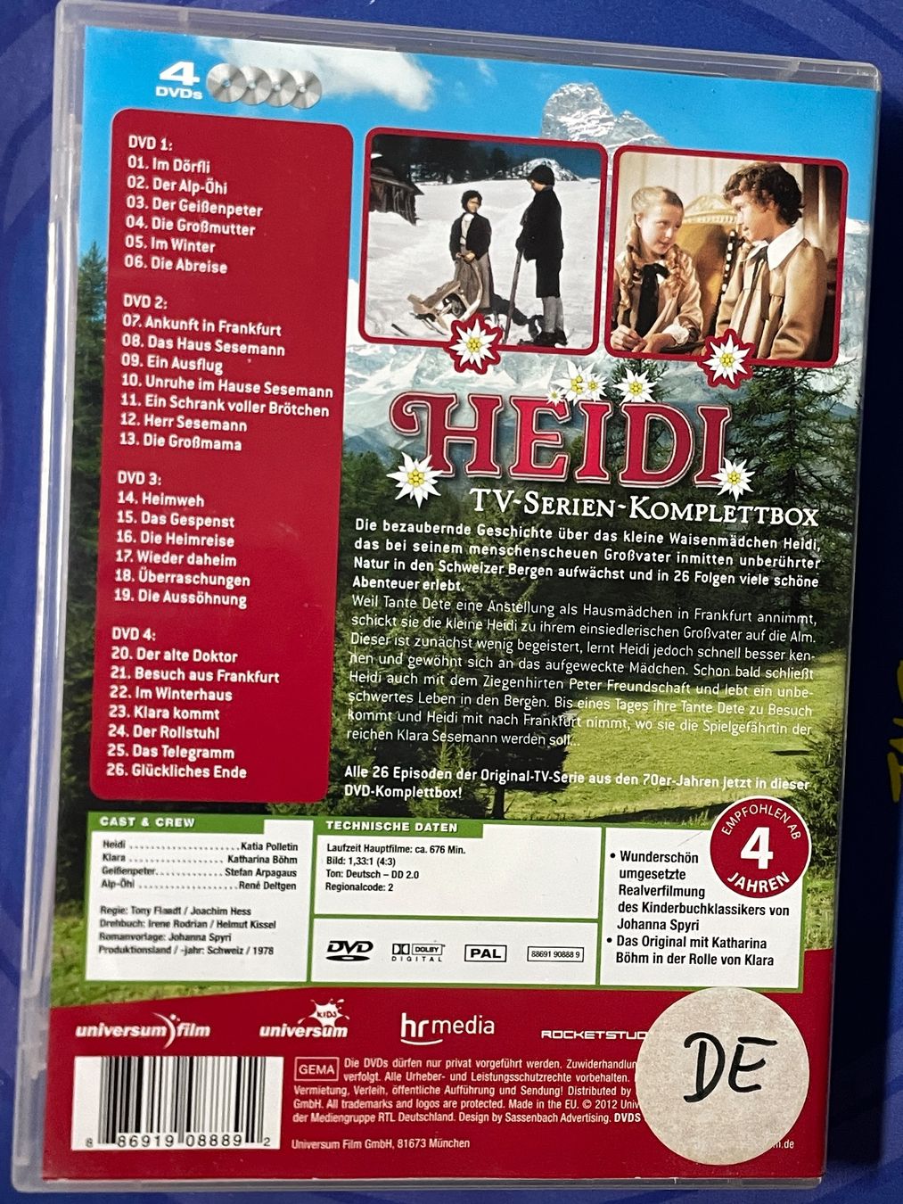 Tutti i DVDs: Heidi 1-4 - Komplettbox – Usato da Muri b. Bern venduto da AdidasCollector 1