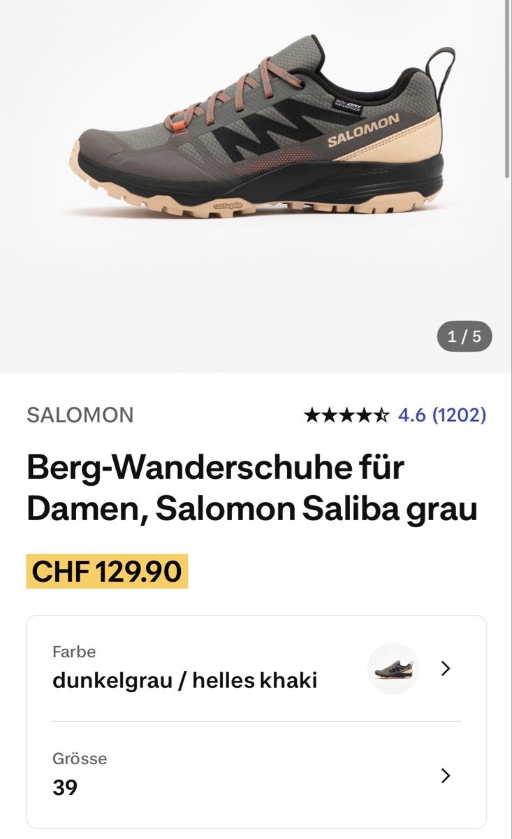 Salomon Damenschuhe: Salomon Berg-Wanderschuhe Gr.39 – Neu (gemäss Beschreibung) aus Winterthur von dia_z5jy 3