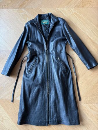 Vintage Ledermantel Gr. M (schwarz)