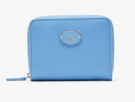 Lacoste Portemonnaie Zip Coin, hellblau, neu!