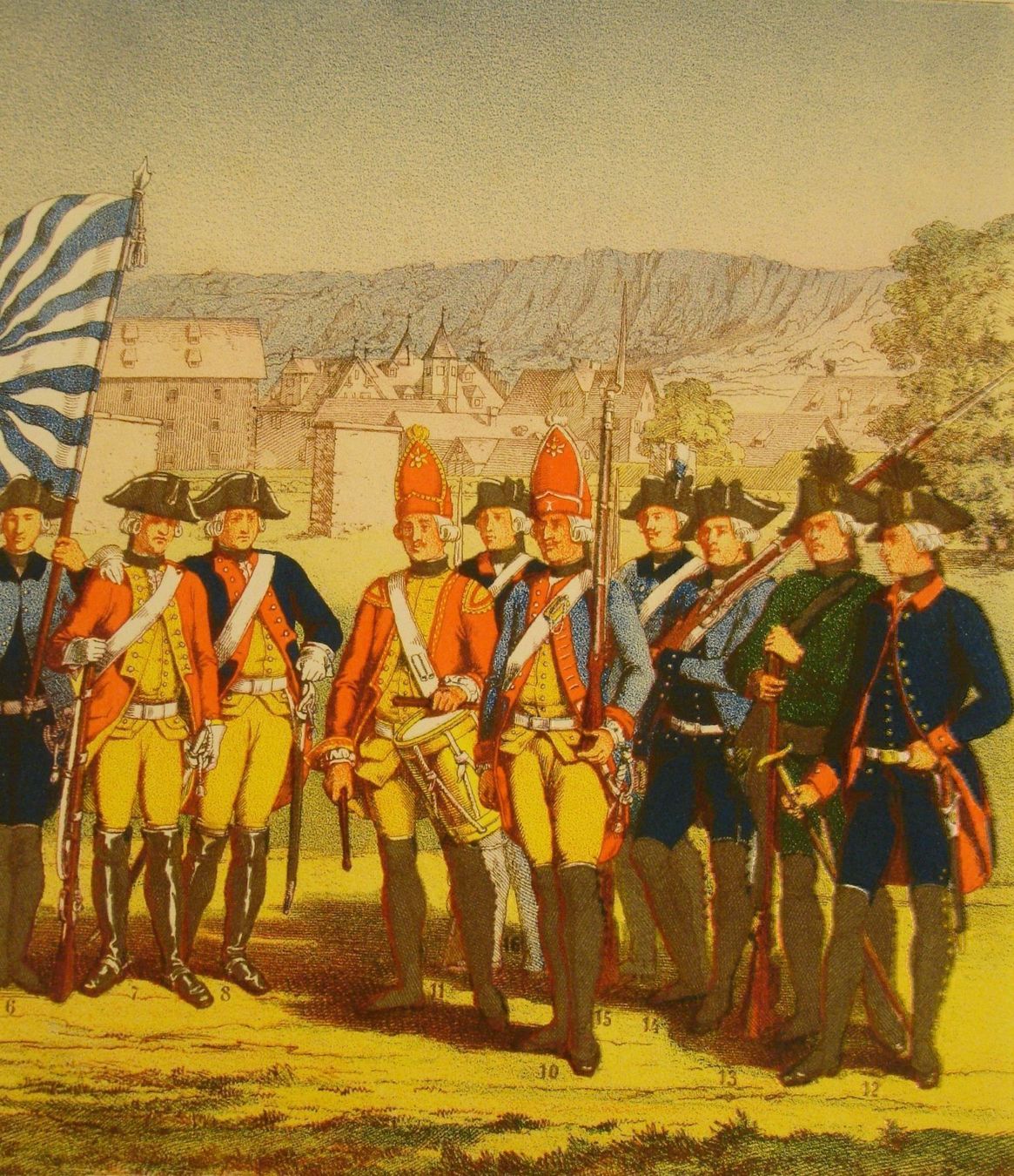 Grafica & Litografie: ZÜRICH, MILITÄR, FARBLITHOGRAPHIE 1867 – Usato da Grüningen venduto da Kartensammler 4