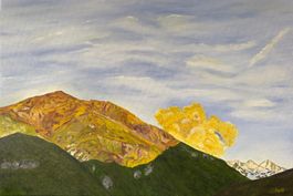 Bündner Bergbild, Wengahorn Avers (Ölgemälde)
