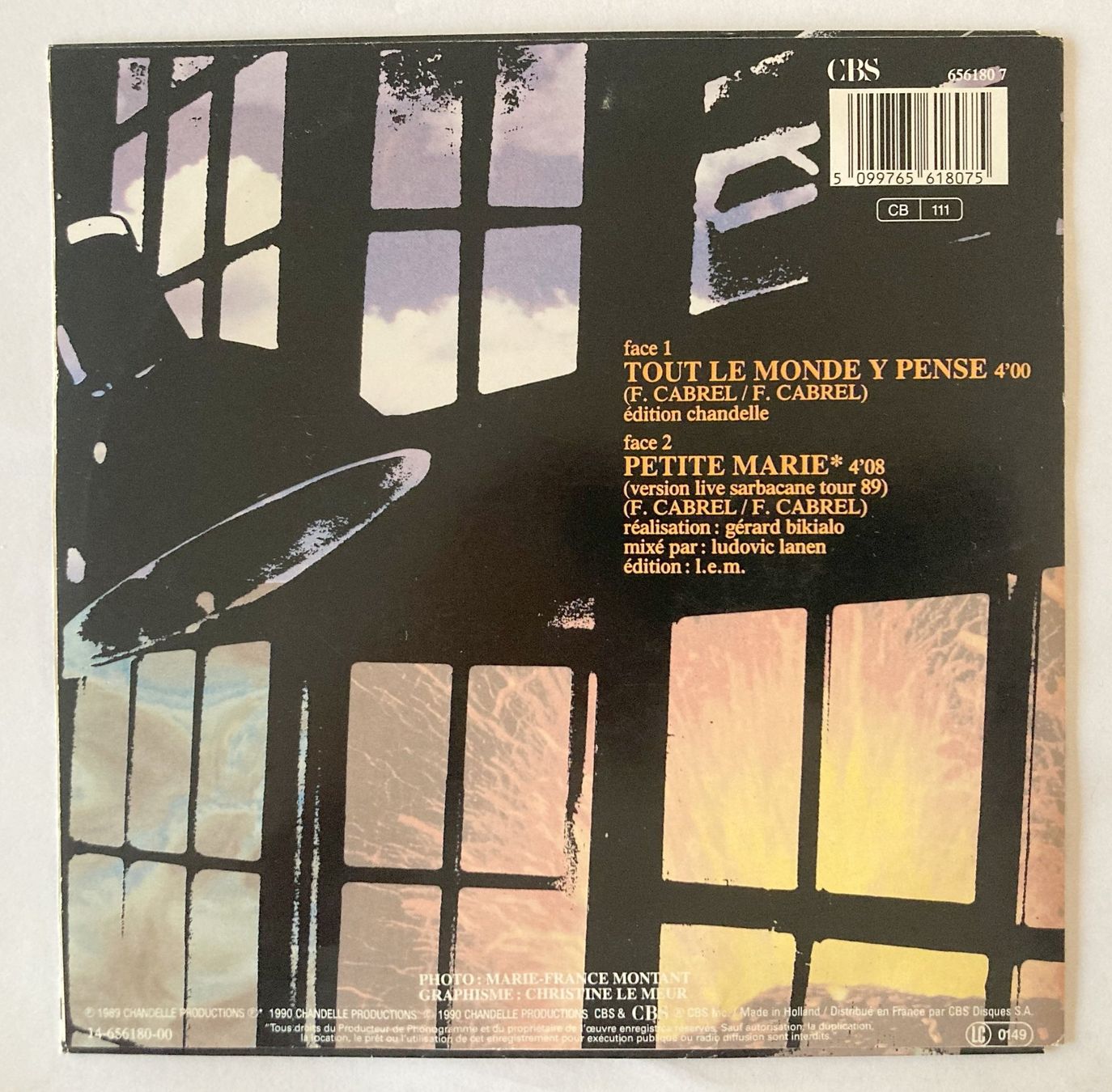 Dischi in vinile: FRANCIS CABREL - TOUT LE MONDE Y PENSE – Usato da Bottens venduto da hotter-than-hell 1