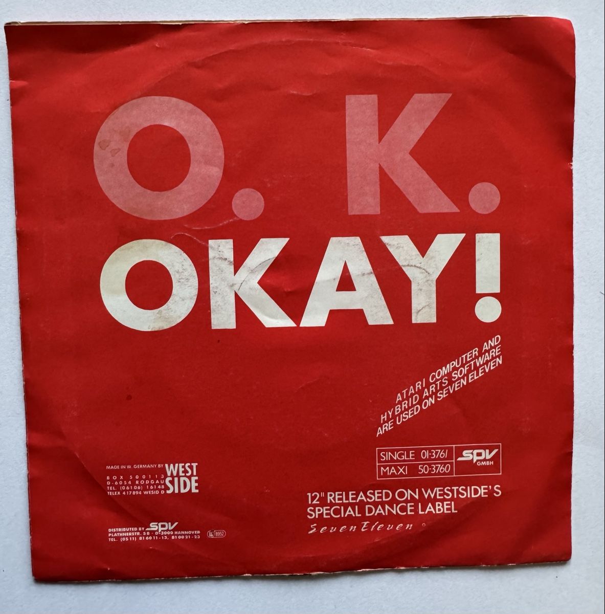 Schallplatten: O.K. - Okay - 7" Single - 1987 – Gebraucht aus Rorbas von BlackstarRecords 1