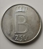 250 Francs 1976 Belgien 25gr 835 Silber