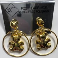 Ohrringe Ohrstecker Creolen Bär Bären Ring Ringe Ohr Stecker