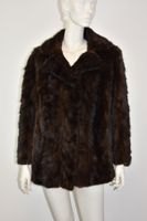 Edler Nerz Pelz Jacke/Nerzjacke/Nerzfell/Vintage/braun/S-M