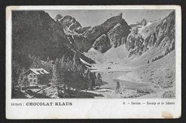 CP Chocolat Klaus n. 5 : Suisse - Seealp et le Säntis, 1920s