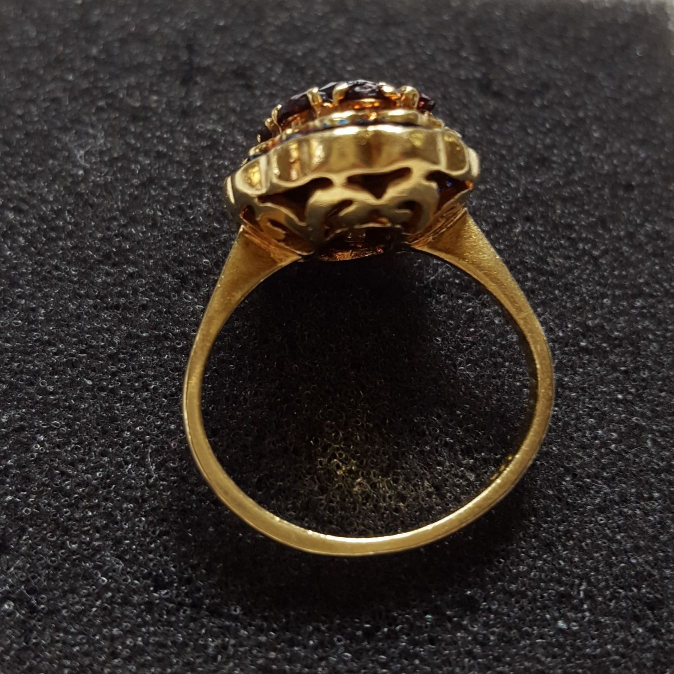 Anelli: Gold 750 Massiv Ring mit Granaten – Usato da Wald ZH venduto da Dasilver 3