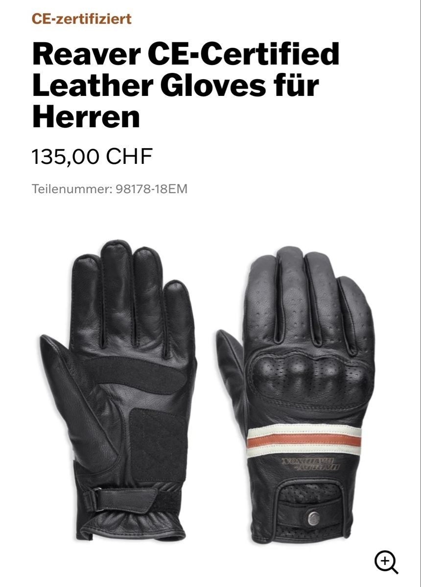 Harley-Davidson Altri accessori da uomo: Neue Harley Davidson Lederhandschuhe – Nuovo (secondo la descrizione) da Ennetbaden venduto da WatchGuy