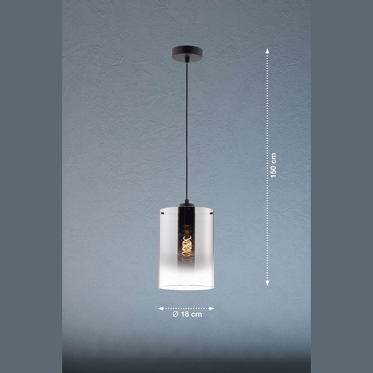 Lampadari & plafoniere: Pendelleuchte, Rauchfarbig, 18 cm Ø – Nuovo (secondo la descrizione) da Kreuzlingen venduto da Smart-Light 2