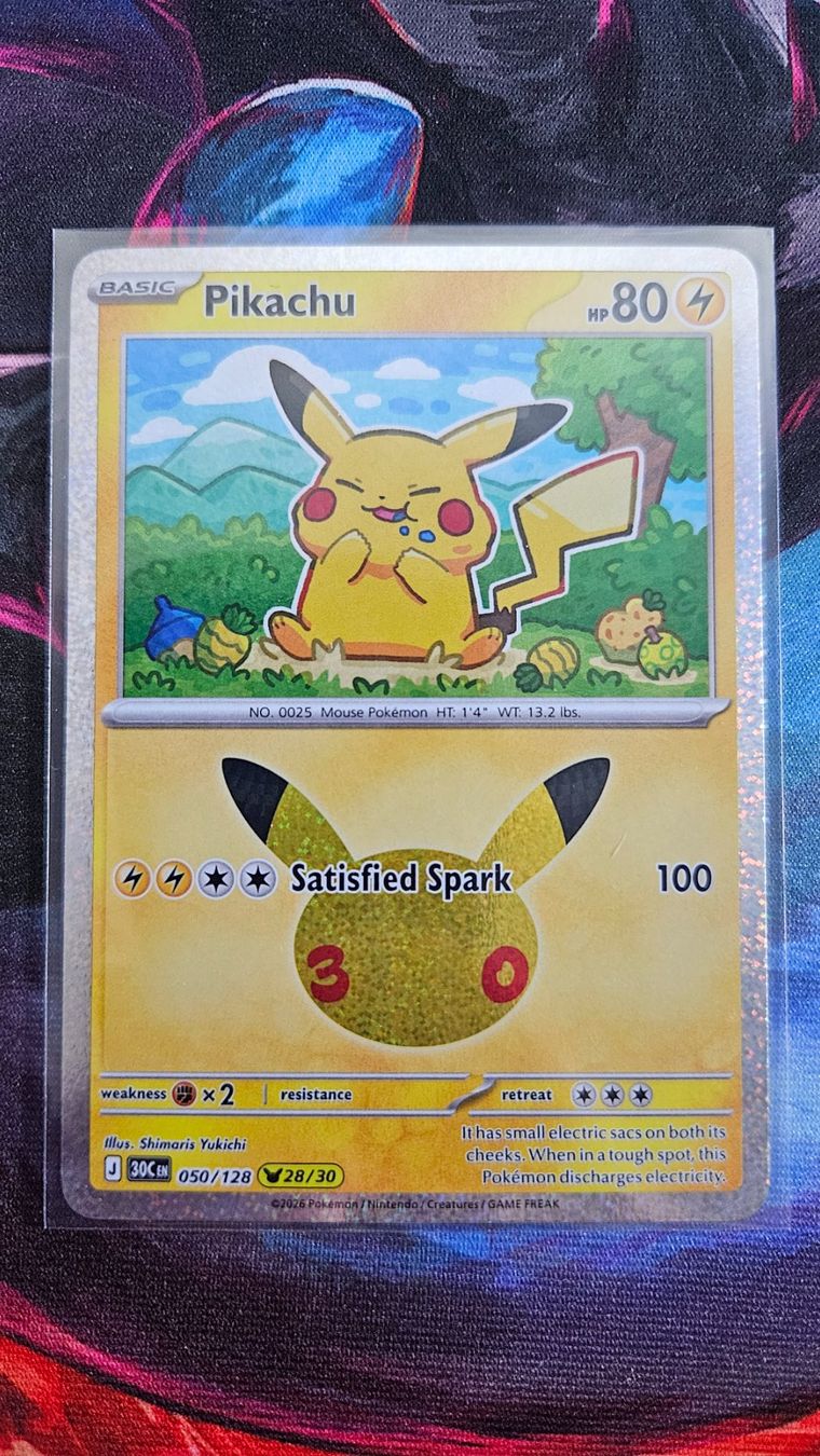 Pokémon Carte collezionabili: Pokemon Pikachu 28/30 - 30th Anniversary EN – Nuovo (secondo la descrizione) da Cousset venduto da PokePlus