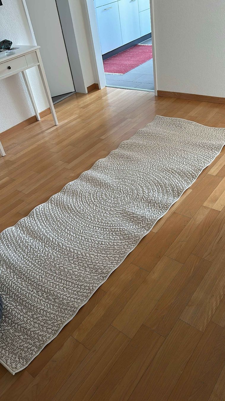 Teppiche: Läufer Teppich Webteppich 80x250 cm beige - neu – Neu (gemäss Beschreibung) aus Baar von secondhandstuff