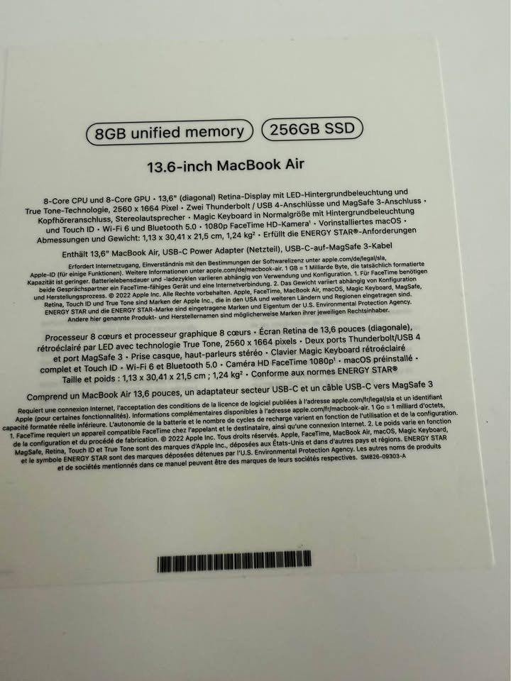 Apple Portables: Macbook Air M2 – D'occasion à Hägglingen par MR.BG 4