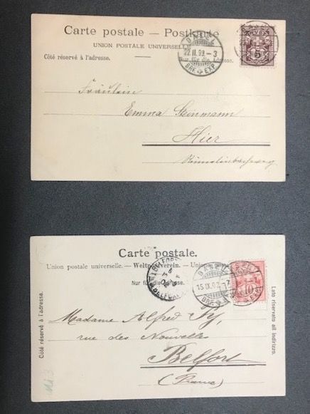 Cartoline postali: 2 alte Postkarten von Basel, beschriftet – Usato da Basel venduto da romaz61 1