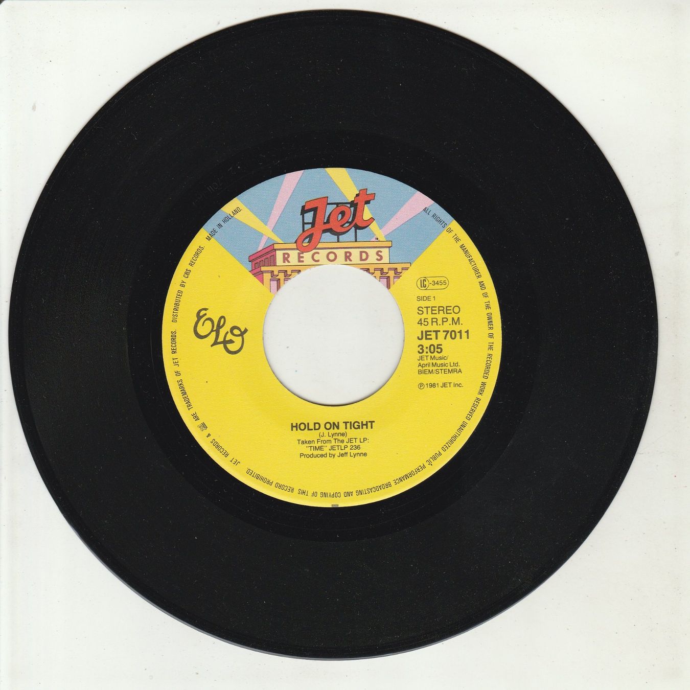 Vinyles: ELO - Hold on tight 7" Vinyl 1981 – D'occasion à Tübach par JamesStone 2