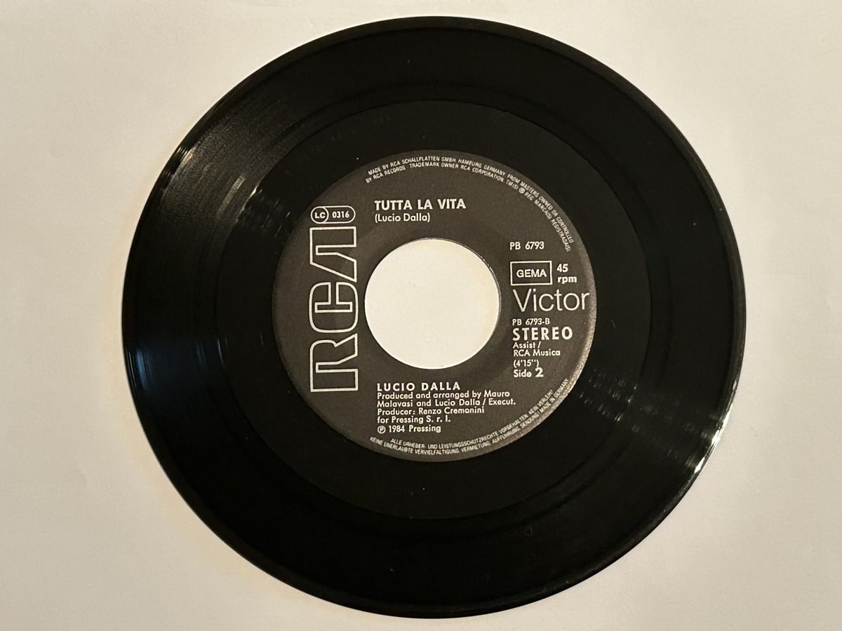 Dischi in vinile: Lucio Dalla. 1984. Washington – Usato da Faulensee venduto da Mizuno06 3